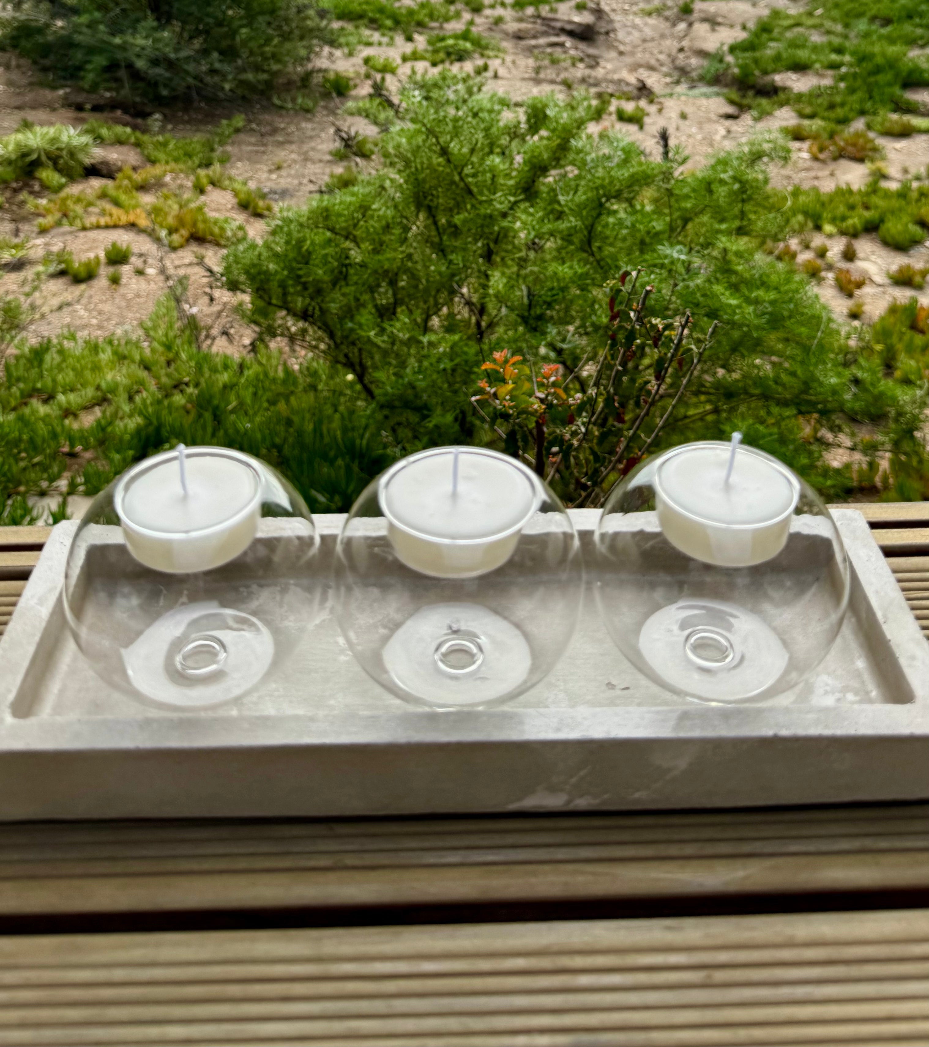 Velas base de vidrio